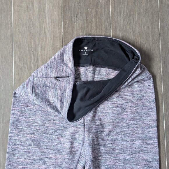 Tuff Athletics, Cropped Leggings, Marled Purple, Sz S - Picture 3 of 8
